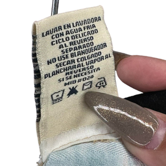 Caribbean Joe Petite Let Go Button Up Hawaiian Shirt Wood Buttons Vintage SZ PXL - Picture 7 of 8